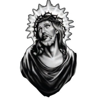Aufkleber Jesus Christus 9,5 x 5,5 cm Sticker Messiah Son of God Decal