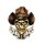 Aufkleber Cowboy Totenkopf 8 x 6,5 cm Skull Helm Grausam Sticker Decal