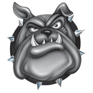 Aufkleber Bulldogge 7,5 x 6,5 cm Sticker Dog Decal