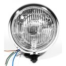 5¾" Scheinwerfer Schwarz / Chrom H4...