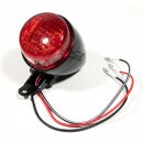 12V Mini Rücklicht Custom Schwarz Rot Universal Retro Chopper Bobber Harley ECE