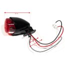 12V Mini Feu arrière Noir Rouge Universel Rétro Chopper Bobber Harley