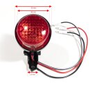 12V Mini Feu arrière Noir Rouge Universel Rétro Chopper Bobber Harley