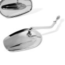Mirror Set Custom Chrome Diamond Twin Cam Style f. Harley Davidson ECE-Certified