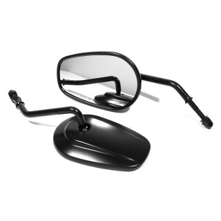 Spiegel Set Custom Schwarz Diamond Twin Cam Style für Harley Davidson ECE