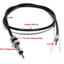 Cable velocímetro para Harley-Davidson 108 cm rueda delantera 16mm + 5/8 Negro