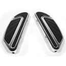Pedane posteriori cromate Airflow-Style per Harley-Davidson Dyna Softail Touring