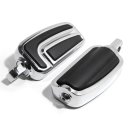 Footpegs Chrome Airflow-Style for Harley-Davidson Softail Touring Dyna Sportster
