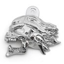 Horn Cover Skull Chrome for Harley Davidson Big Twin +...