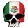 Aufkleber Totenkopf Mexikanische Fahne 8 x 6,5 cm Skull Mexican Flag Sticker 