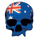 Pegatina Cráneo bandera Australia 7,5 x 6,5 cm...
