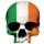 Aufkleber Totenkopf Irische Fahne 8 x 6,5 cm Sticker Skull Irish Flag Decal