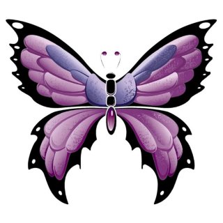 Aufkleber Schmetterling lila 7,5 x 6,5 cm Purple Butterfly Sticker Decal