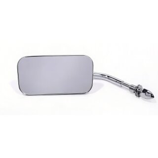 Mini Spiegel eckig Oldschool Rectangle Chrom für Harley BMW