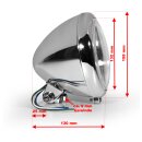 5¾" Scheinwerfer Chrom H4 Klare Lichtscheibe...