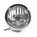 5¾" Headlight Chrome H4 clear lens Springer Design ECE Universal HD