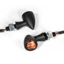 3en1 Intermitente-Trasera-Freno Luz LED Micro Aluminio tintado negro ECE Chopper