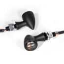 3en1 Intermitente-Trasera-Freno Luz LED Micro Aluminio tintado negro ECE Chopper