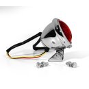 Bates Style Feu arrière chrome rouge LED 12V Universel Bobber Chopper Custom HD