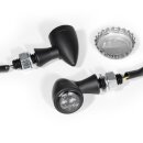 Mini-Indicatore Micro Bullet LED Set Alluminio Nero ECE...