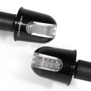 Indicateurs de fin de guidon aluminium Rondo LED noir ECE bullseye1 paire / Set
