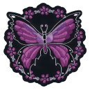 Aufnäher Schmetterling mit Blumenkette 24x24 cm Rücken Jacke Weste Patches XL