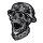 Aufnäher Totenkopf Helm Kette 30 x 27 cm Skull Patch Motorrad Rücken Jacke Weste