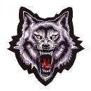 Aufnäher Wolfs-Kopf 10,5 x 10 cm gestickt Jacke Wolf Head Mini Embroidered Patch