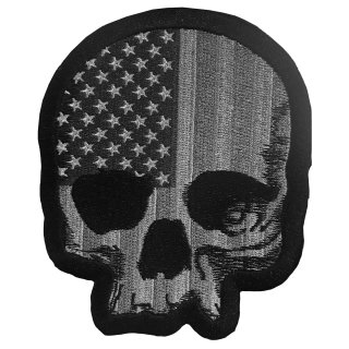 Toppa USA Teschio grigio 10,5 x8cm Tactical Skull Embroidered Patch Giacca Veste