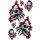 Autocollant-Set Crâne déchirant Aérographe Gigantesque 28x21 cm Camion Trike XXL