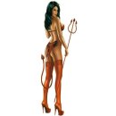 Autocollant Diablesse Pin Up Girl 21 x 6,5 cm Sexy Devil...