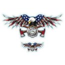Sticker-Set USA Fire Department Eagle 10,5 x 4,5 cm + 4,2...