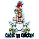 Aufkleber Würge das Huhn 8,7 x 6,7 cm Choke The Chicken Decal Sticker