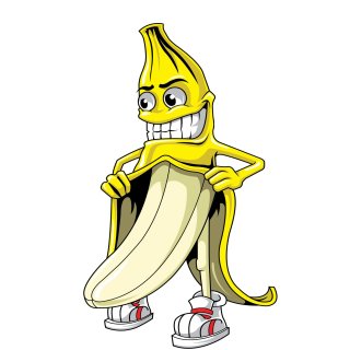 Adesivo Esibizionista di banane 9 x 5 cm Banana Flasher Mini Decal Sticker