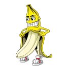 Aufkleber Bananen Exhibitionist 9 x 5 cm Banana Flasher...