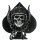 Aufkleber Pik Helm Totenkopf 7 x 6,5 cm Ace of Spades Skull Mini Decal Sticker