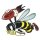 Sticker Killer Bee with Bomb 7,5 x 7 cm Mini Decal 