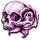 Autocollant Roses
 Crâne
 Violet 7 x 7 cm Purple Rose Skull Mini Decal Sticker