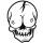 Autocollant Crâne Poitrine Sein 8,5 x 6 cm Skull Boob Mini Decal Sticker