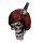 Autocollant Whiskey Crâne de motard 8,5 x 5,5 cm Biker Skull Decal Sticker