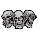 Sticker Skull No Hear Speak and See Evil 8,5 x 5 cm Mini...