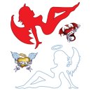 Sticker-Set Devil by Nite Angel by Day 6 Decals Pin Up...