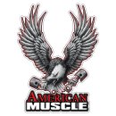 Aufkleber Amerikanischer Muskel Adler 17 x 12,5 cm...