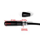 3en1 Clignotant-feu arrière-stop LED Mini Micro Aluminium teinté noir ECE