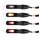 3en1 Clignotant-feu arrière-stop LED Mini Micro Aluminium teinté noir ECE