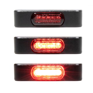 Mini piloto trasero luz de freno LED SMD aluminio ECE Negro Micro Chopper Custom