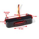 Mini piloto trasero luz de freno LED SMD aluminio ECE Negro Micro Chopper Custom