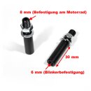 Blinker-Verlängerung-Adapter 30 mm von M6 auf M8 Set Schwarz Motorrad Universal
