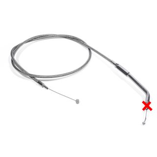 Throttle Cable Stainless Steel fits Harley-Davidson 1976 -1980 (+ 6" = 15cm)  FX FL XL HD OEM. 56313-76