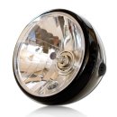 7" Faro Nevo H4 Negro Montaje lateral transparente ECE Universal